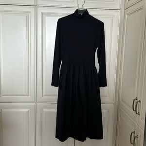 Zara black dress with mixed material
